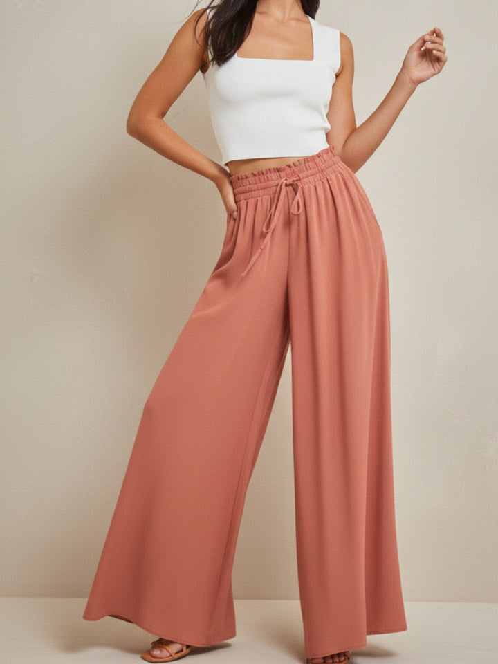 Peach Full Sleeve Flared Pant