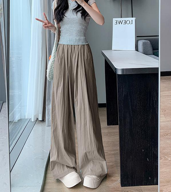 Brown Baggy Fit Elasticated Pants