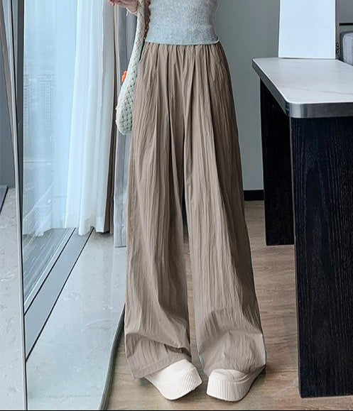 Brown Baggy Fit Elasticated Pants