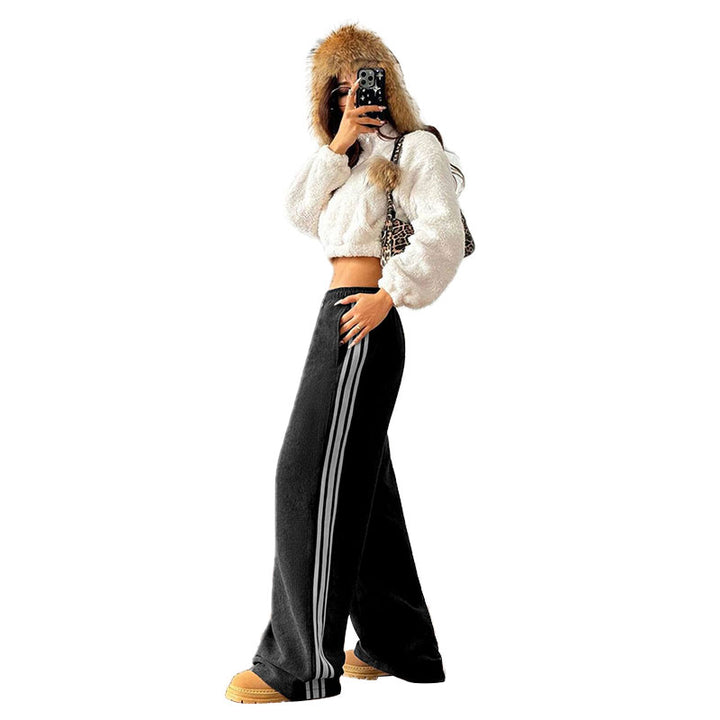 Black Side Stripe Sweatpants