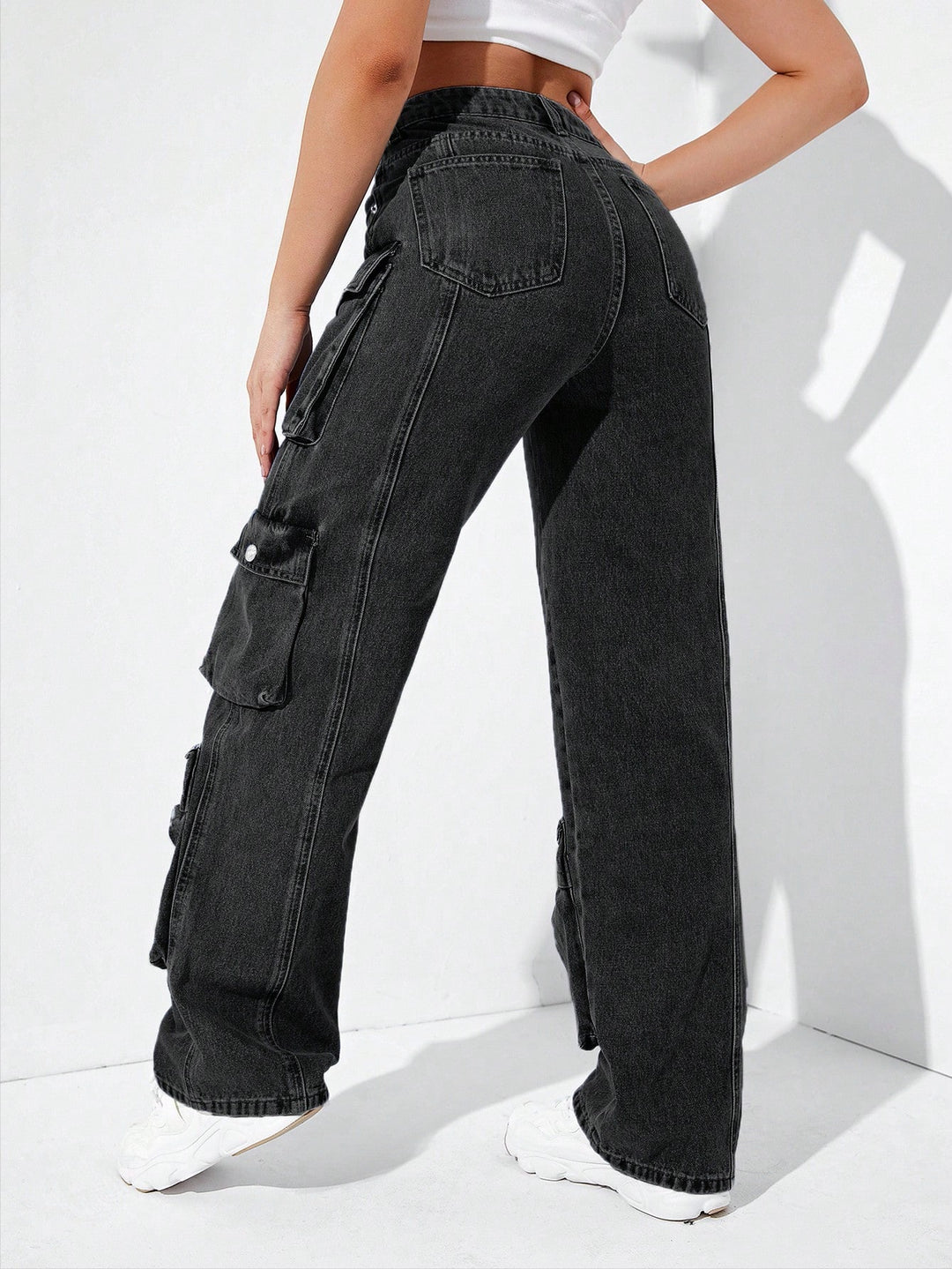 Black Washed Utilitarian Denims
