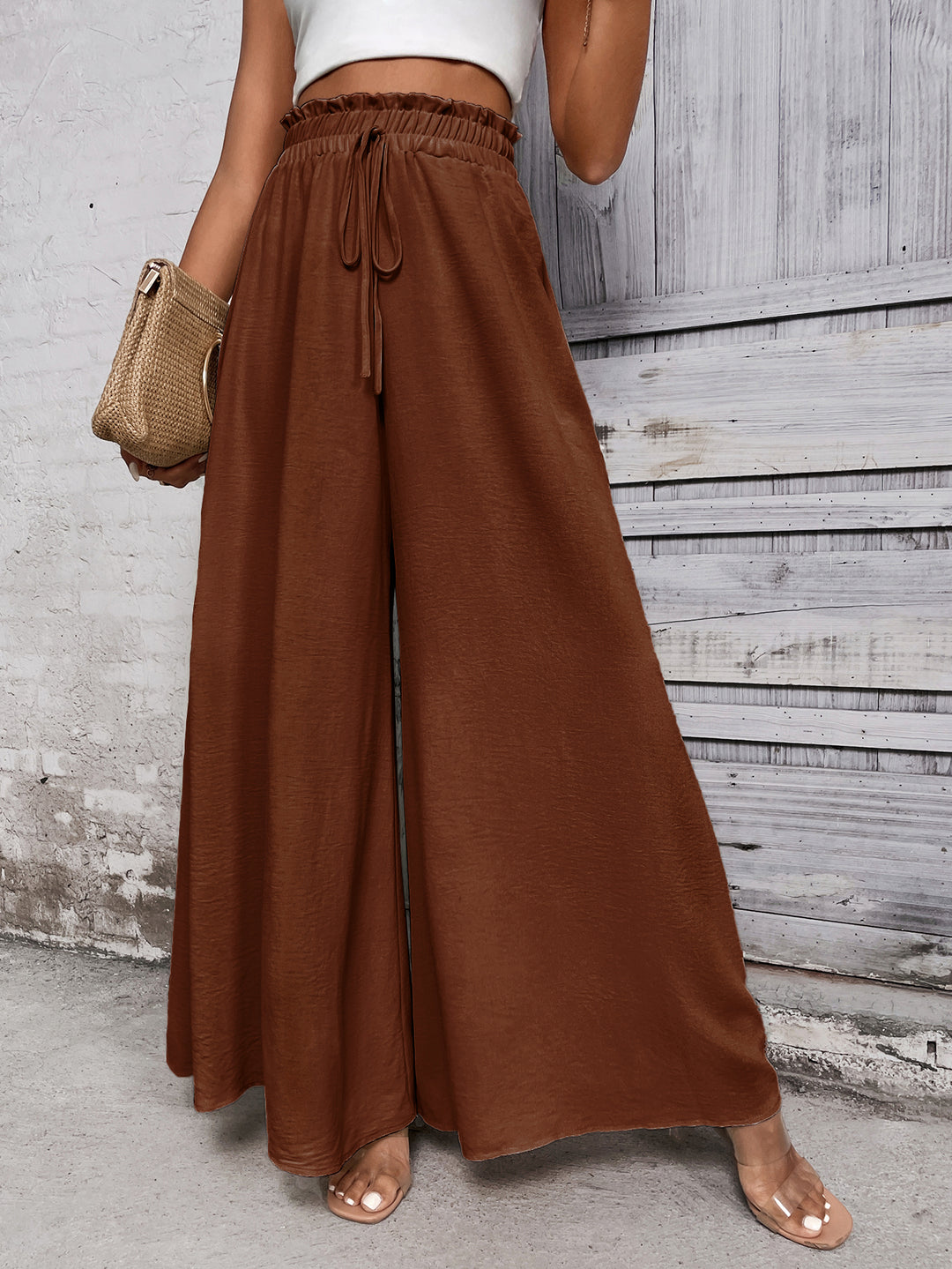 Brown Wide Leg Trouser