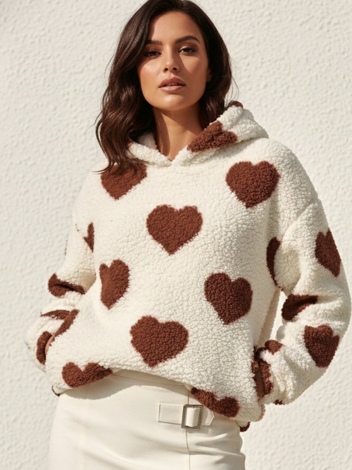 Brown Full Sleeve Hooded Sweatshirt