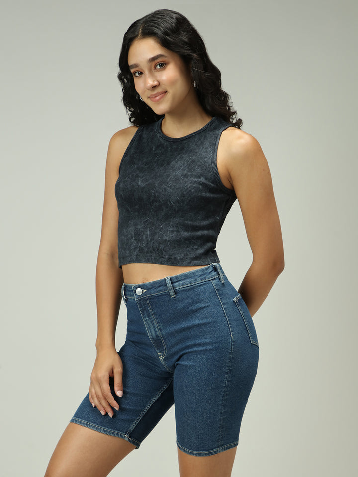 Grey Acid Wash Tank Top