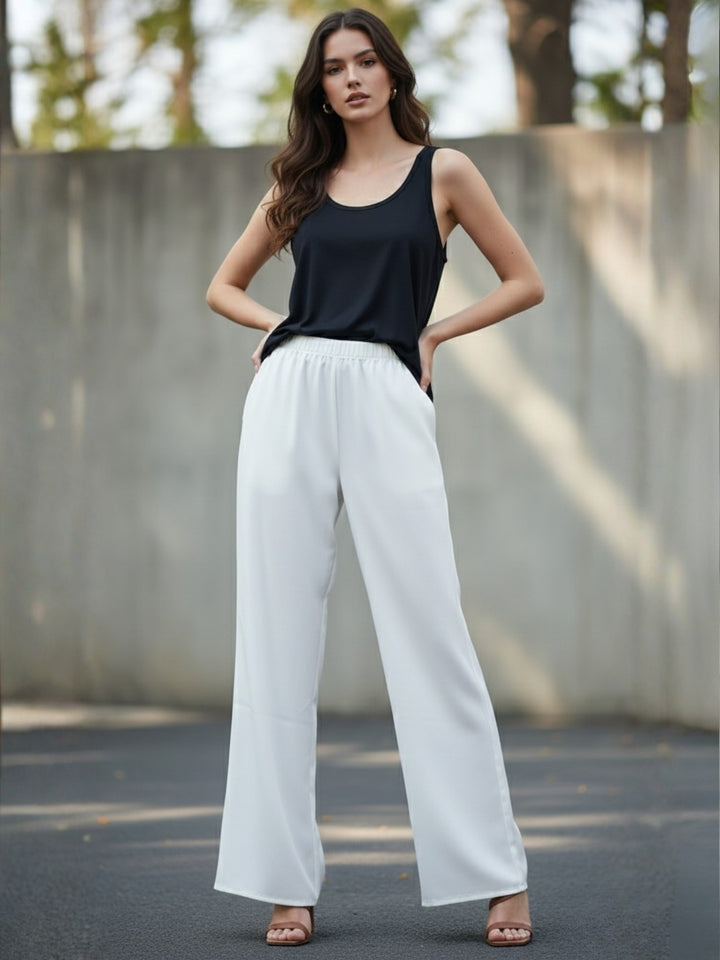White Wide Leg Pant