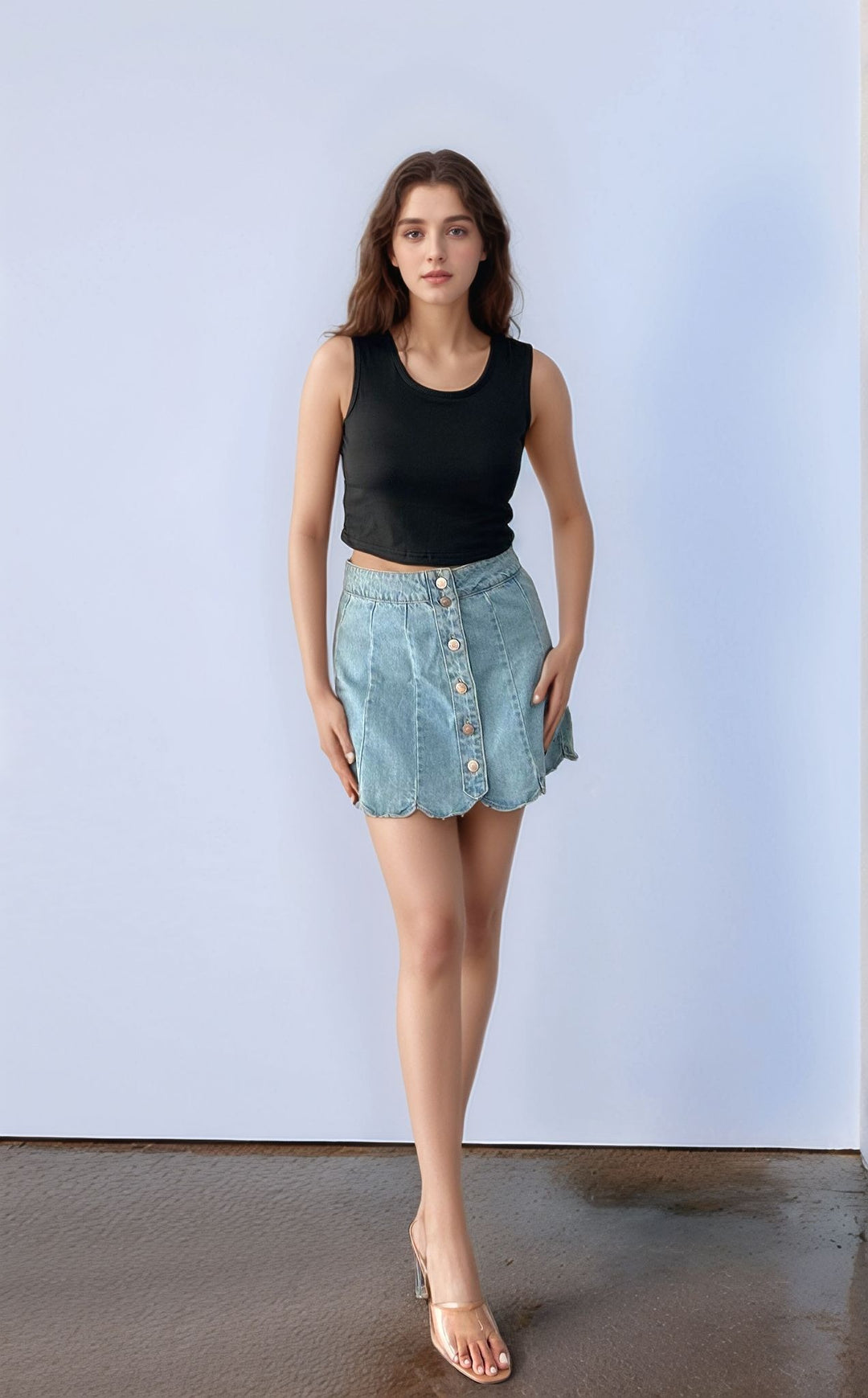 Black Basic Cropped Top