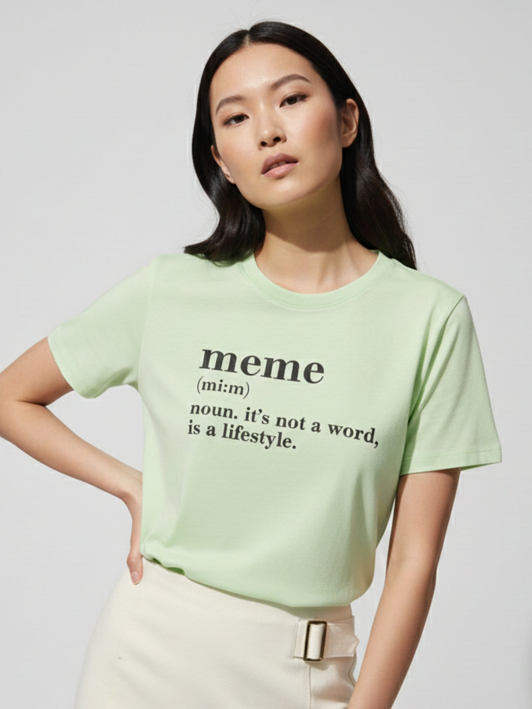 Lime Regular Fit Graphic Tshirt