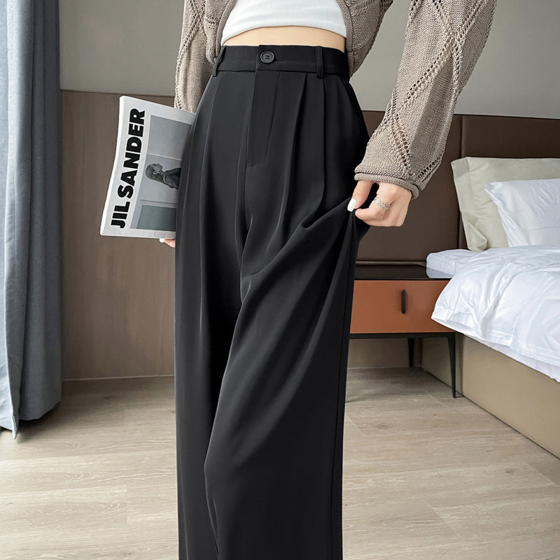 Black High Waist Wide Leg Trousers