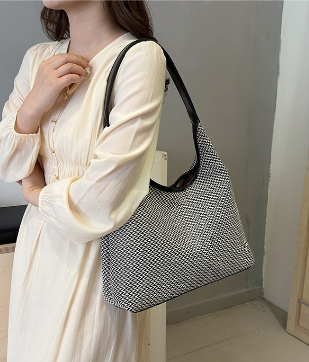 Grey Textured Slouch Hobo