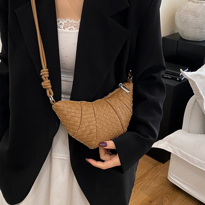 Brown Mini Croissant Sling Bag