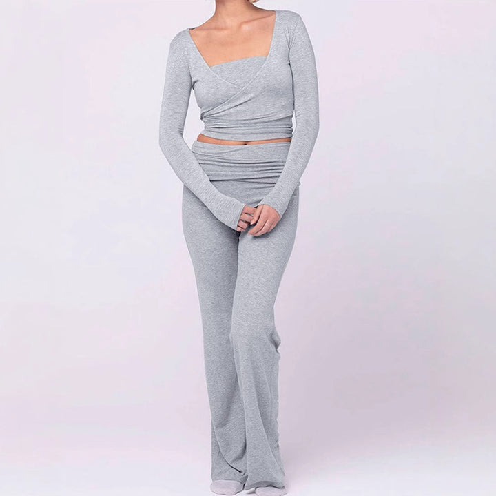 Grey Top And Pant Co-Ord Set
