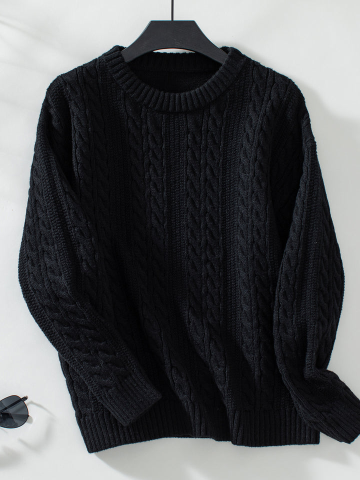 Black Full Sleeves Round Neck Sweater
