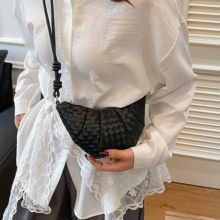 Black Mini Croissant Sling Bag
