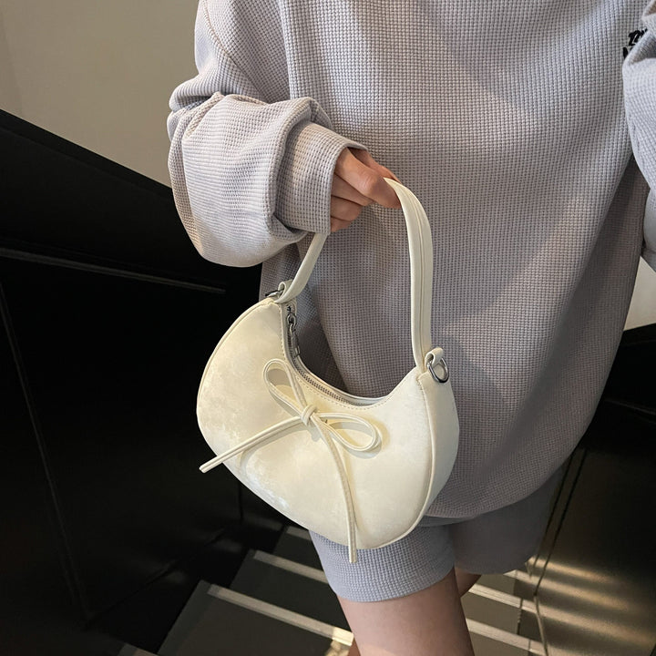 White Moon Lit Bow Cross Bag