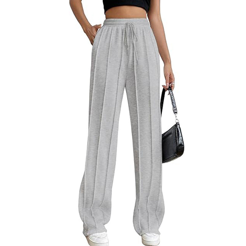 Grey Elasticated Regular Fit Drawstring Joggers