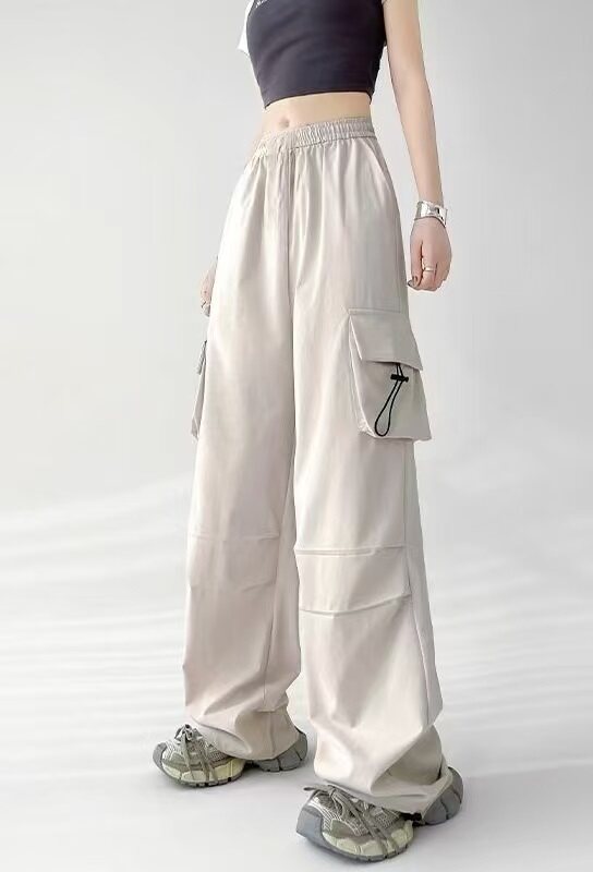 Beige Pin Tucked Elasticated Waistband Jogger