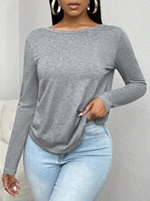 Grey Back Twisted Detail Top