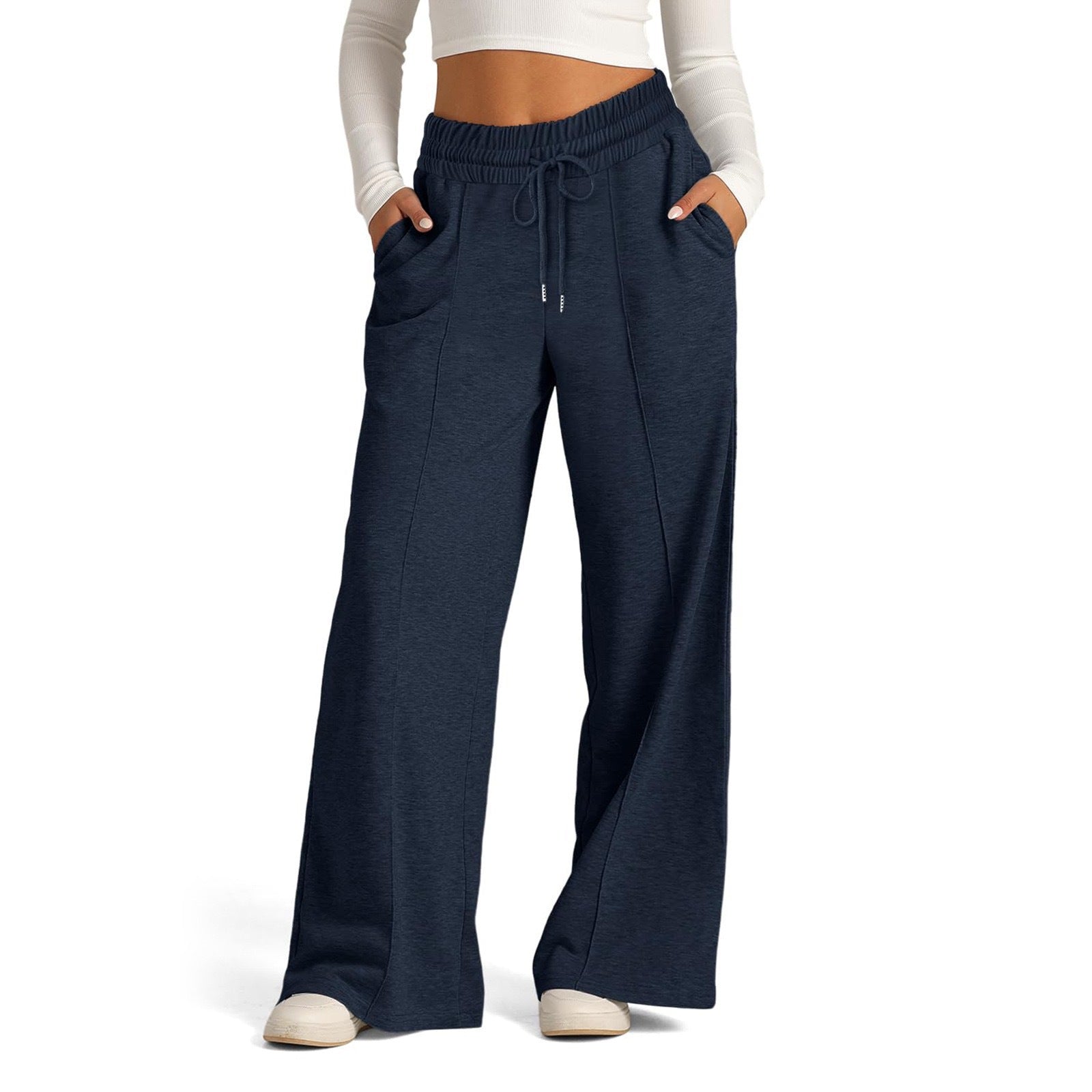 Navy Blue Pull On Sweat Pants