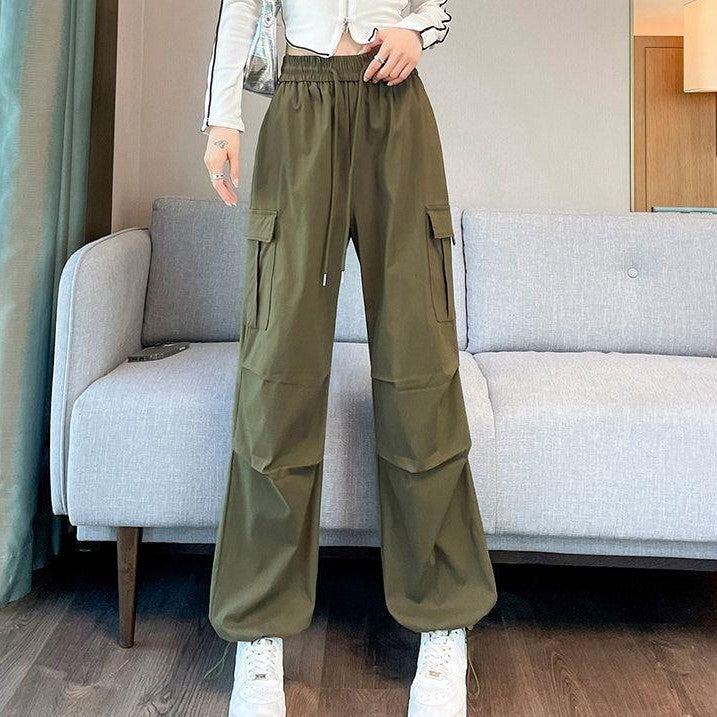 Olive Pin Tuck Sweatpants