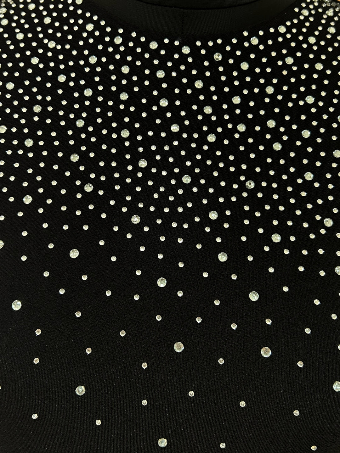 Black High Neck Studded Midi Dress