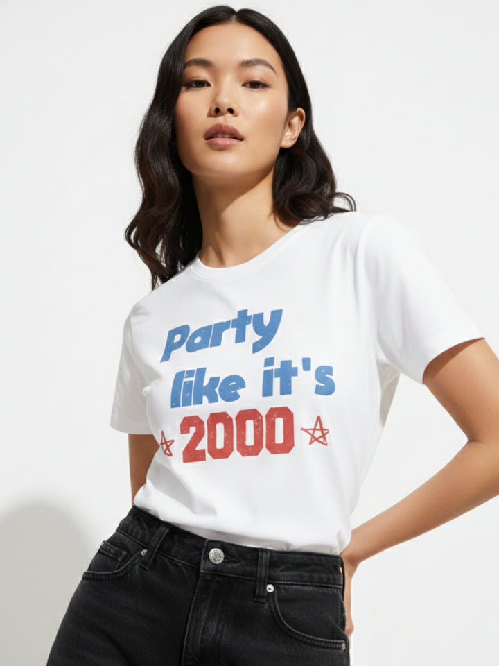 White Short Sleeves Crew Neck T-Shirt