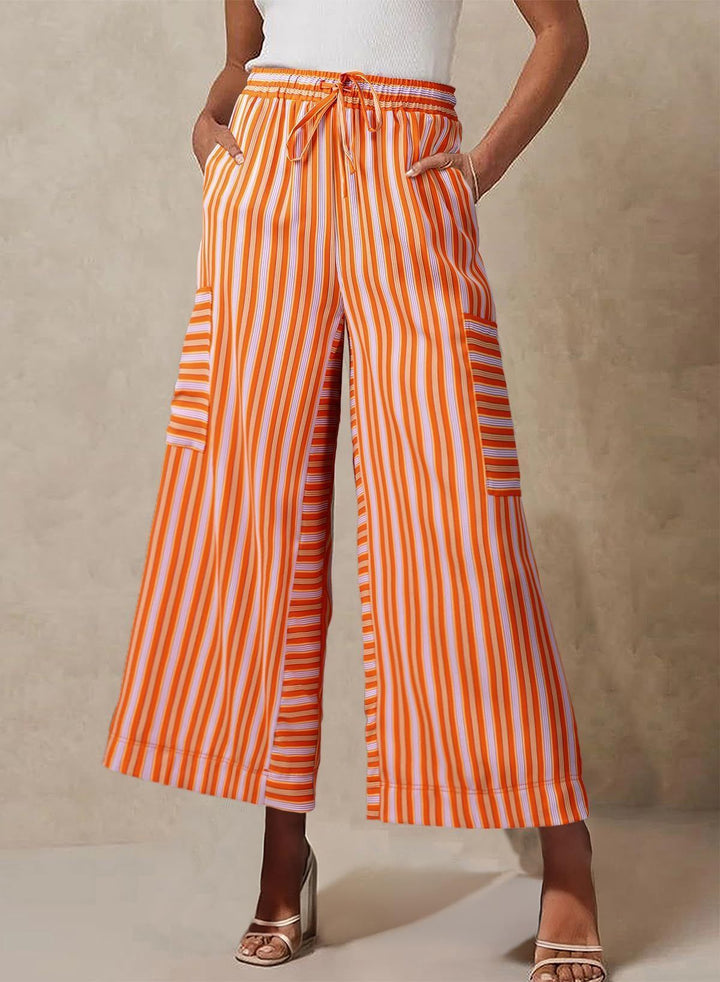 Orange Pull-On Sweatpants