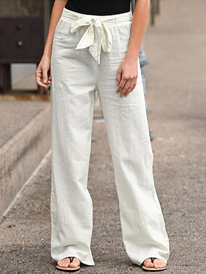White Regular Fit Pants