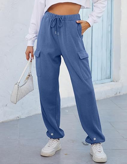 Blue Cargo Regular Fit Drawstring Joggers