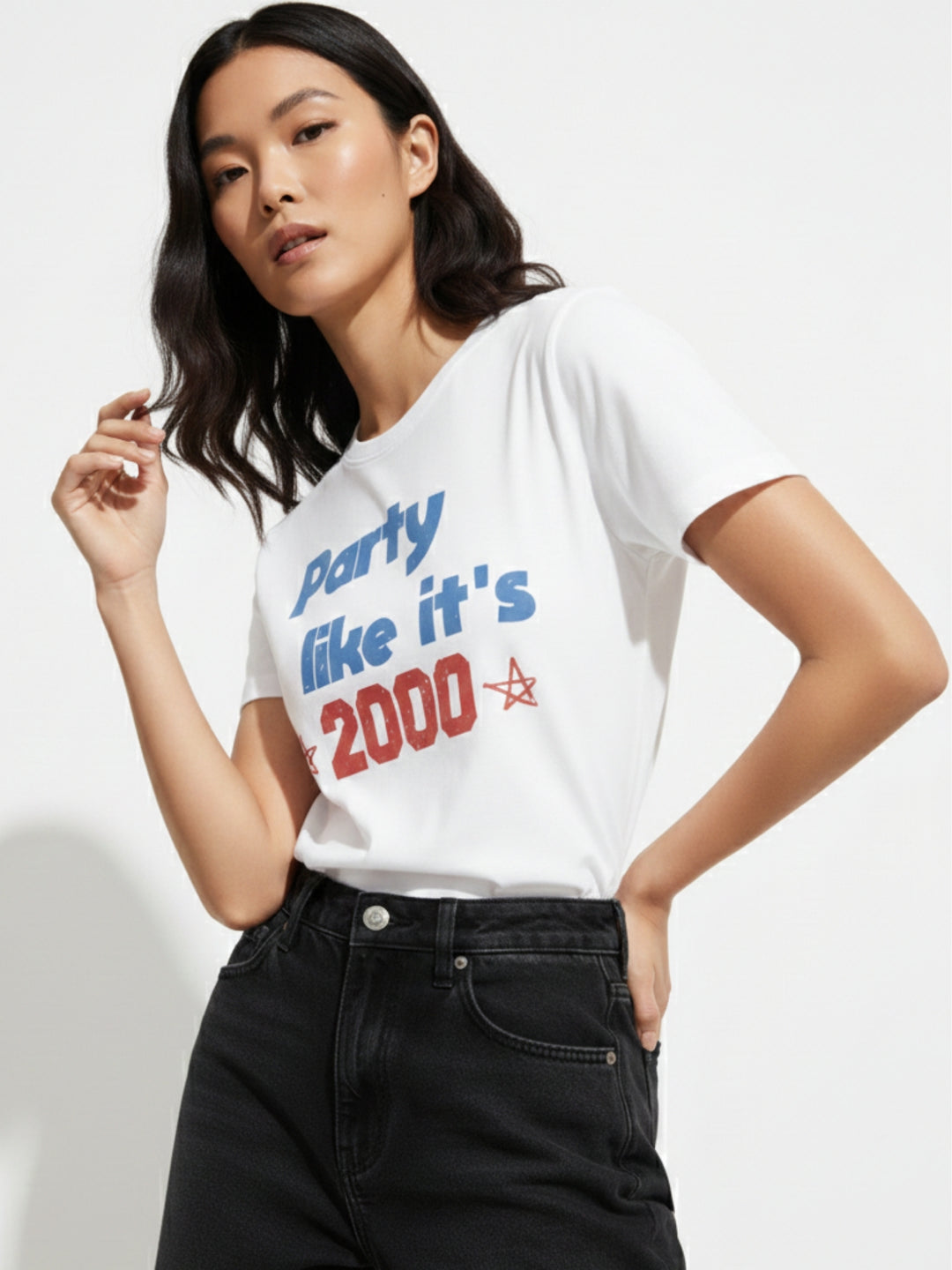 White Short Sleeves Crew Neck T-Shirt