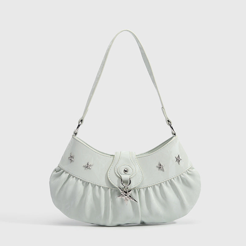 Aqua Ruched Baguette Shoulder Style