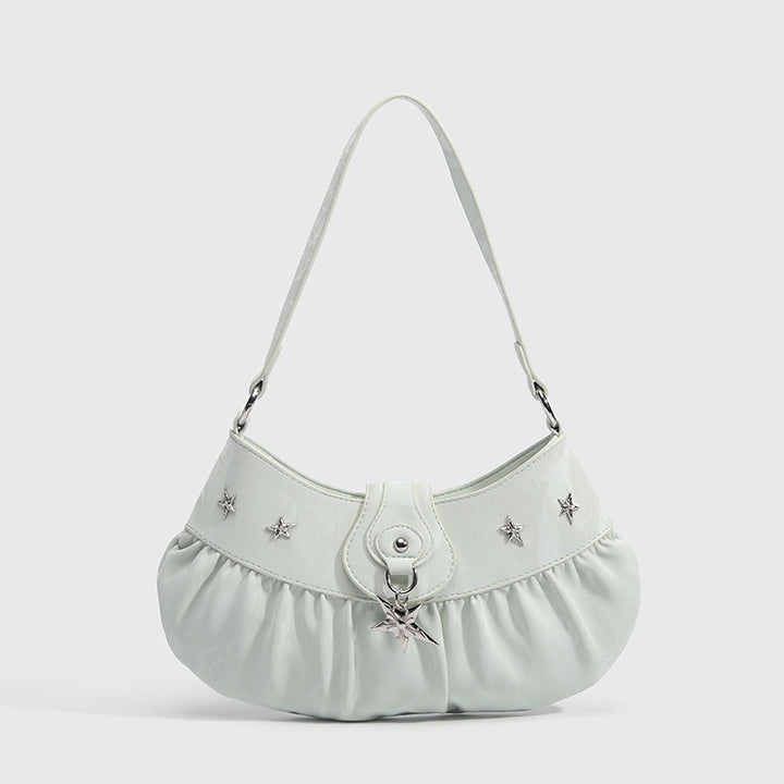 Aqua Ruched Baguette Shoulder Style