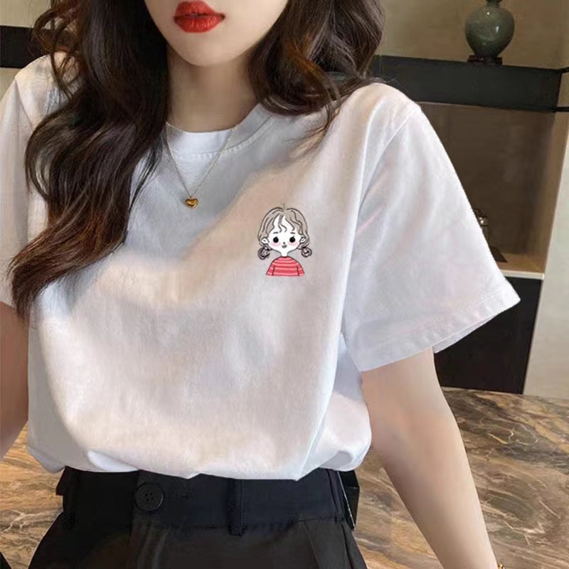 White Graphic Print Tshirt