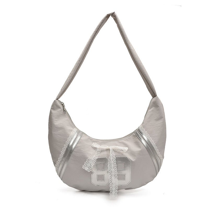 Grey Old School Shoulder Bag