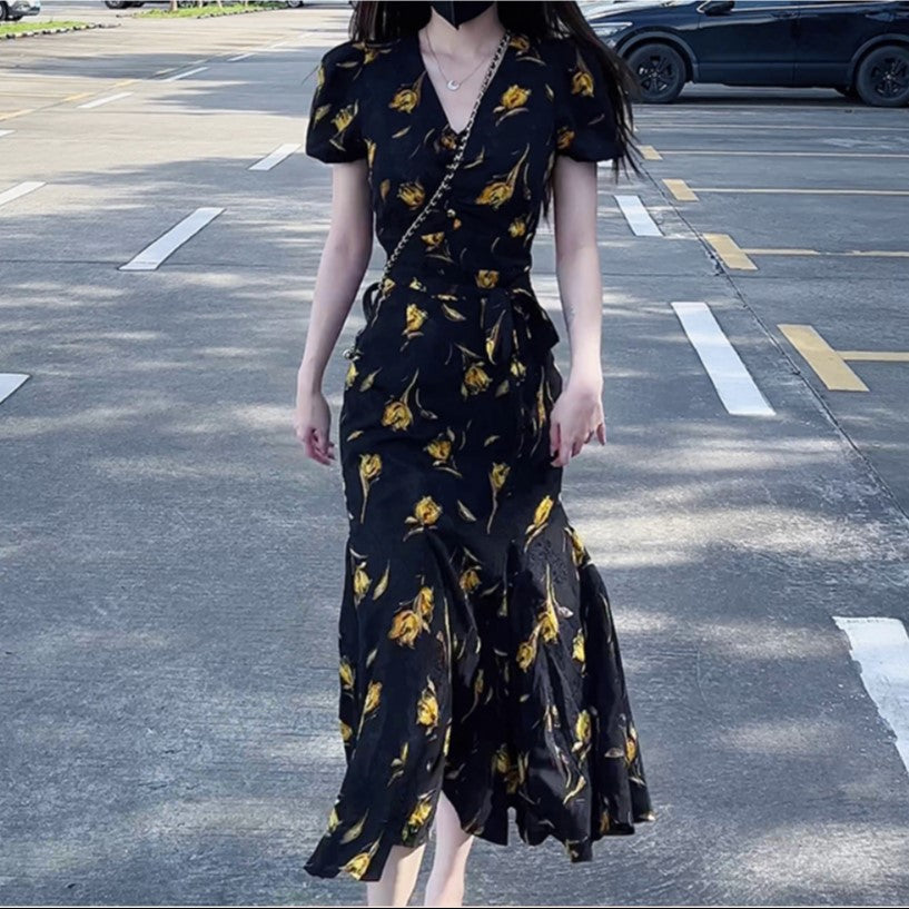 Black A-Line Maxi Dress