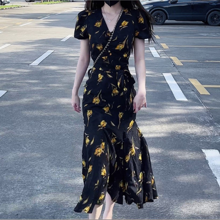 Black A-Line Maxi Dress