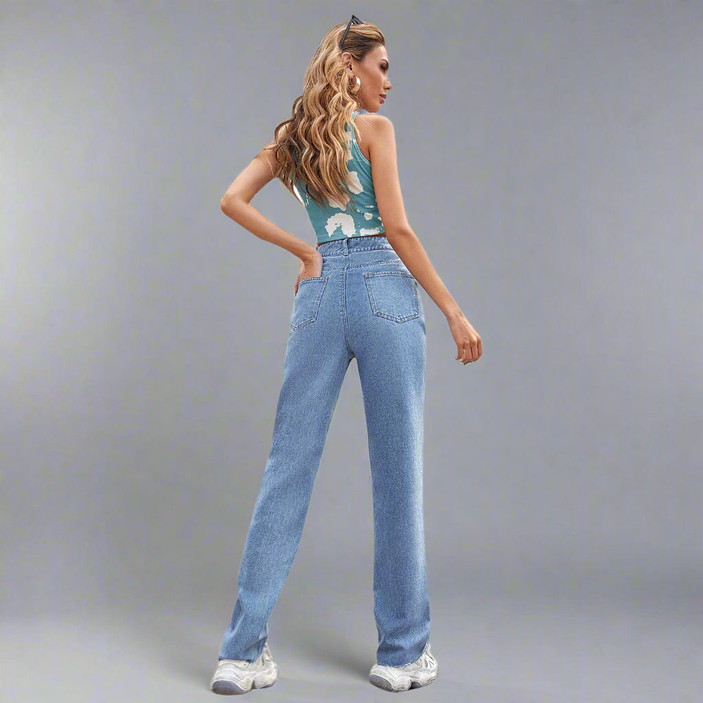 Blue Washed Relaxed Denim