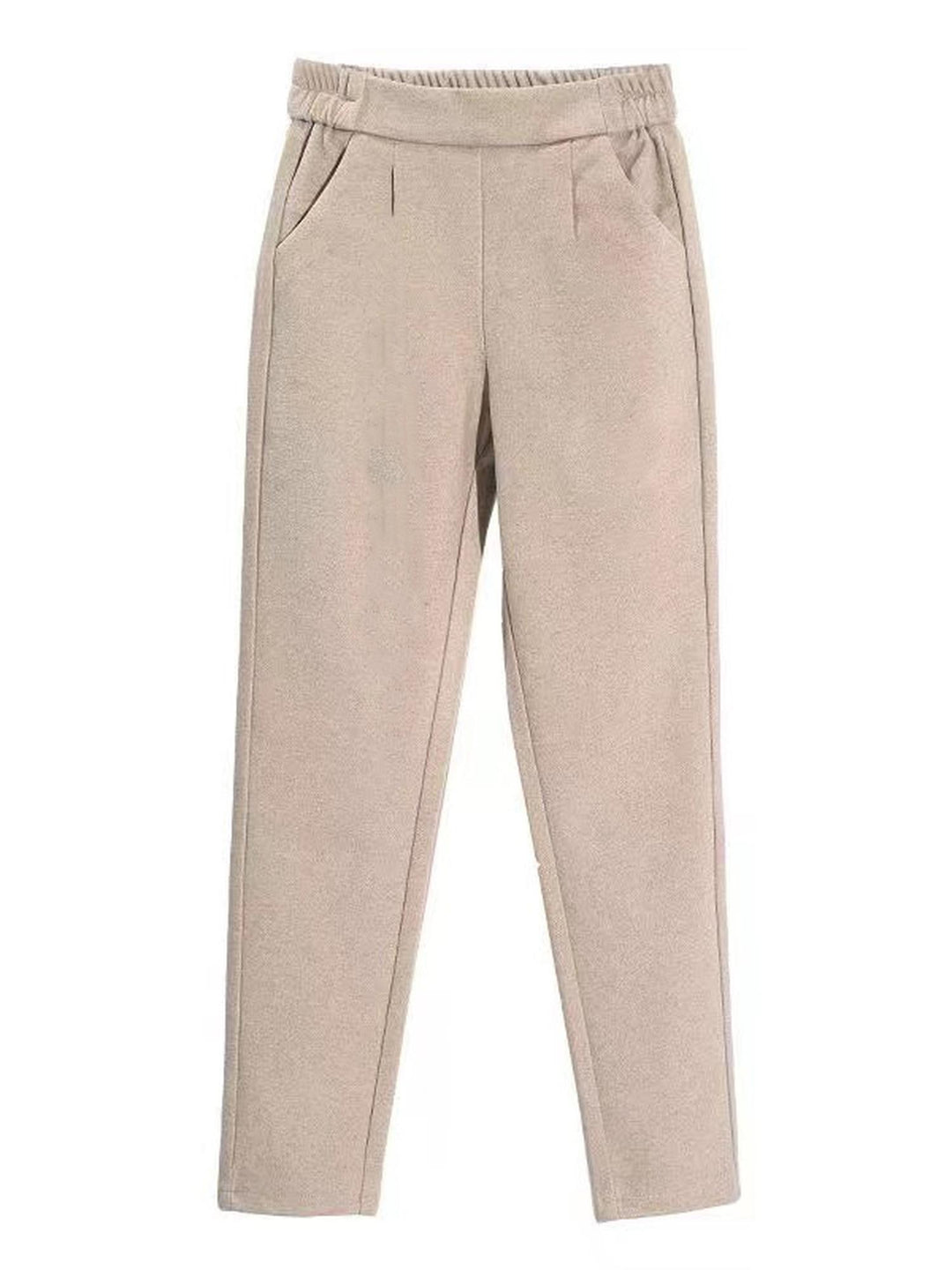 Beige Carrot Trousers