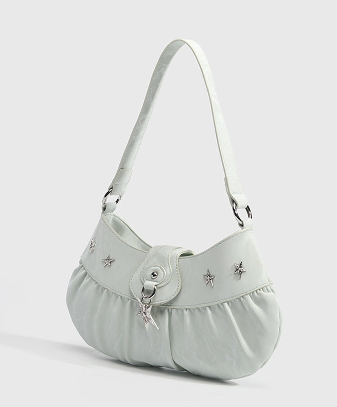 Aqua Ruched Baguette Shoulder Style