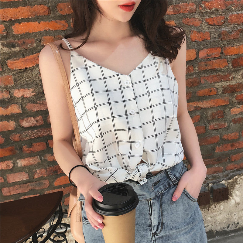 White Patterned Cami Top