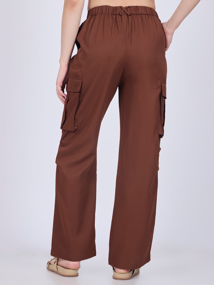 Brown Side Pocket Casual Trouser