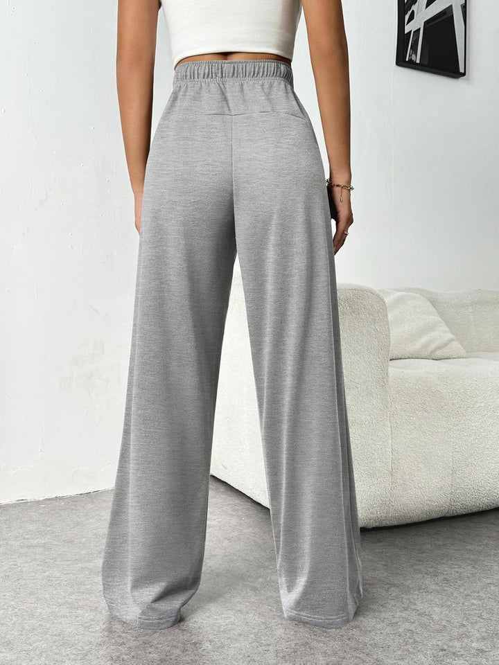 Grey Waist Tie Up Sweatpant