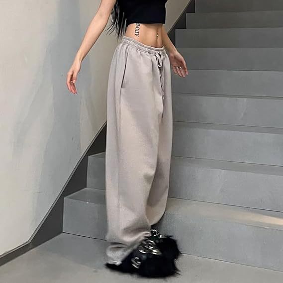 Khaki Baggy Fit Drawstring Joggers