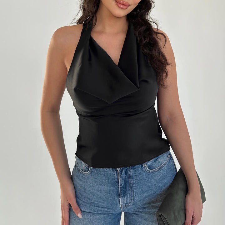 Black Hallter Neck Camisole