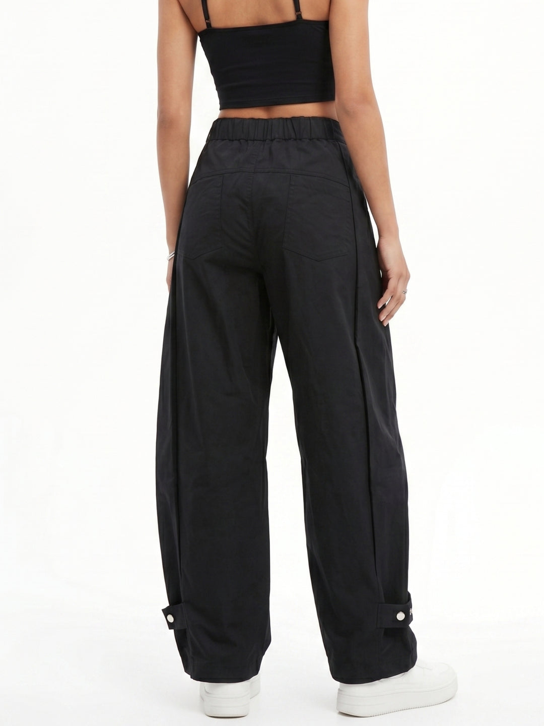 Black Pocket Detail Relaxed Trouser