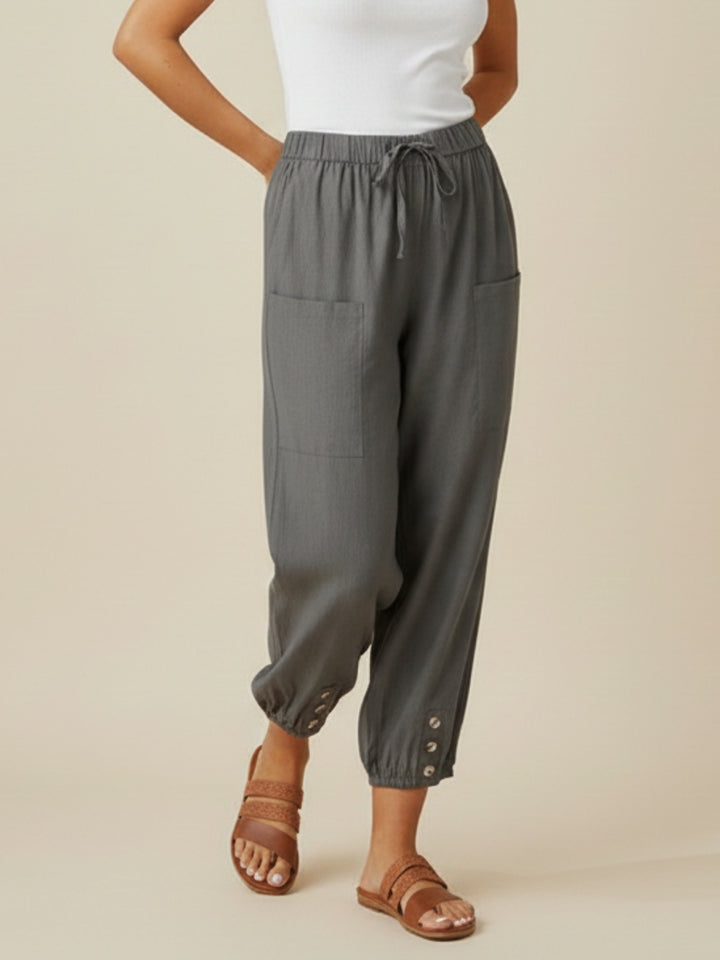 Charcoal High Waist Pocket Trouser