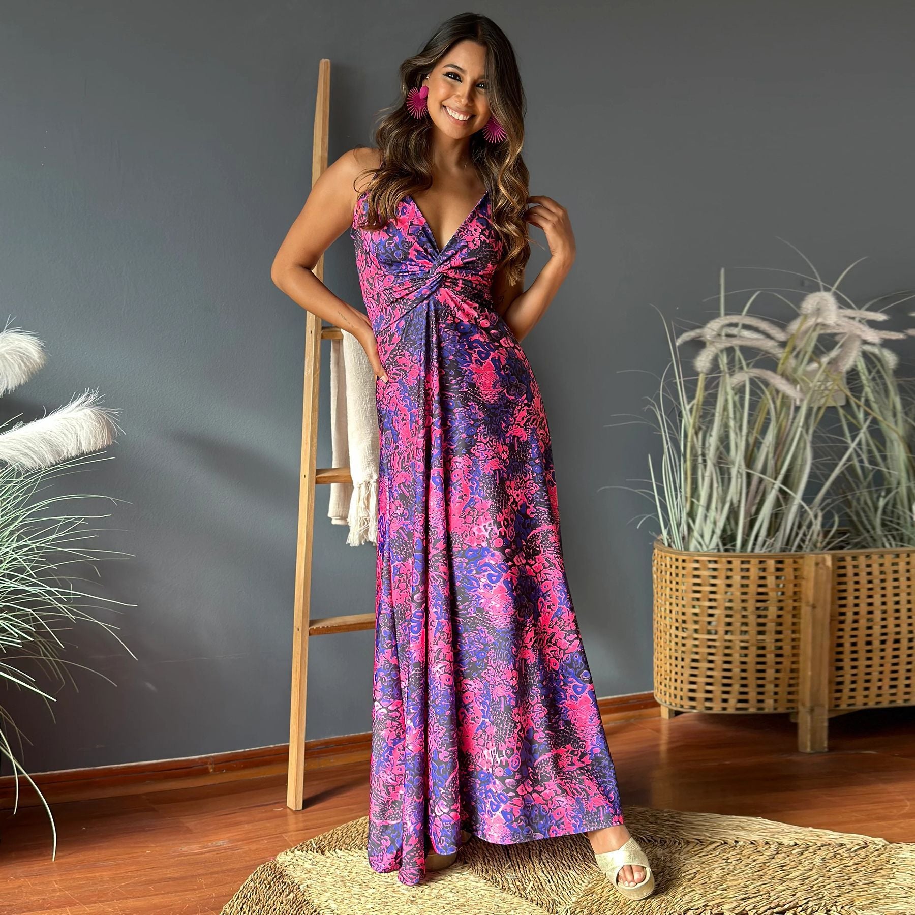 Purple Twisted Knot Detailed Maxi