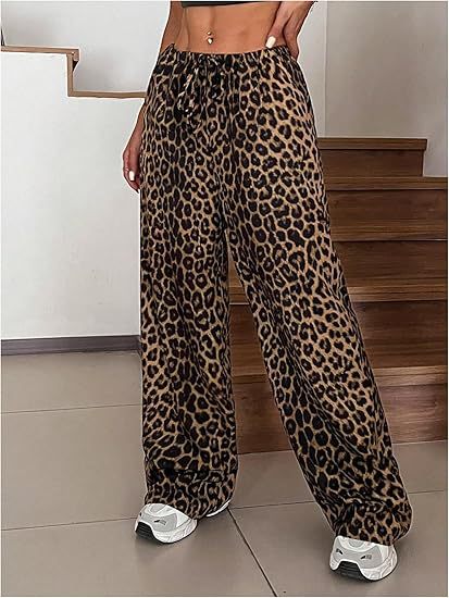 Black Baggy Fit Animal Printed Joggers