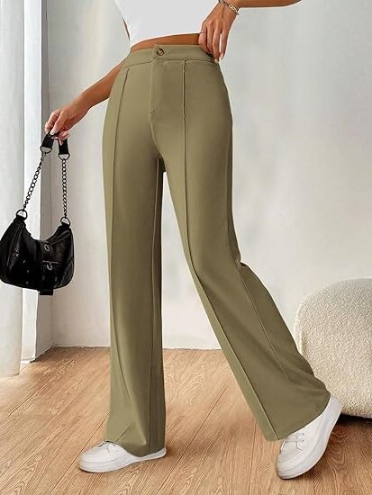 Olive Regular Fit Pants
