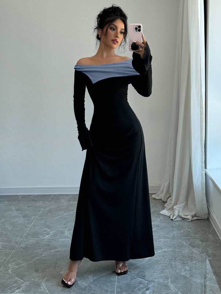 Black Full Sleeve Off Shoulder Dress