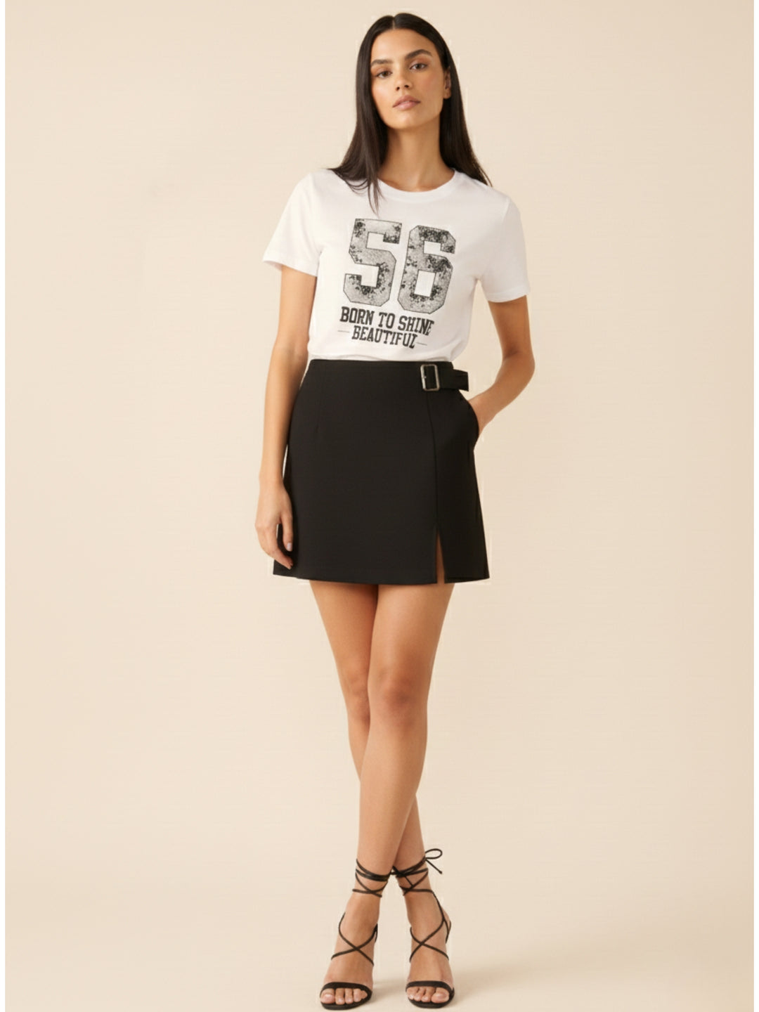 White Short Sleeves Crew Neck T-Shirt